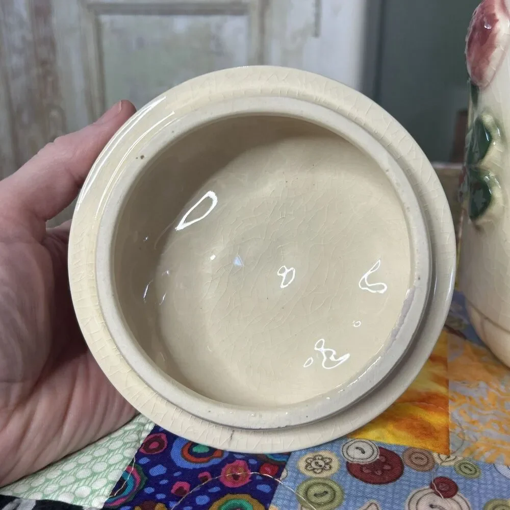 Vintage Brush McCoy Three Leaf Clover Canister 9” With Lid /Cookie Jar